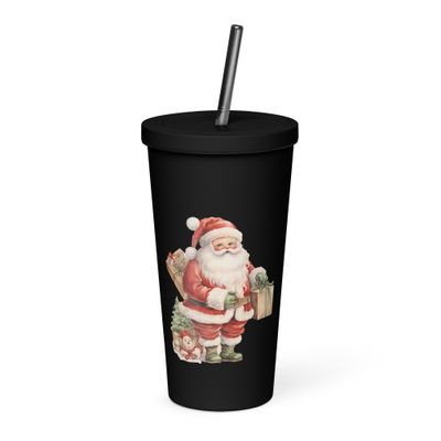 Santa Claus (#2) Insulated Tumbler with a Straw