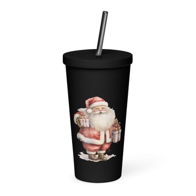 Santa Claus (#5) Insulated Tumbler with a Straw