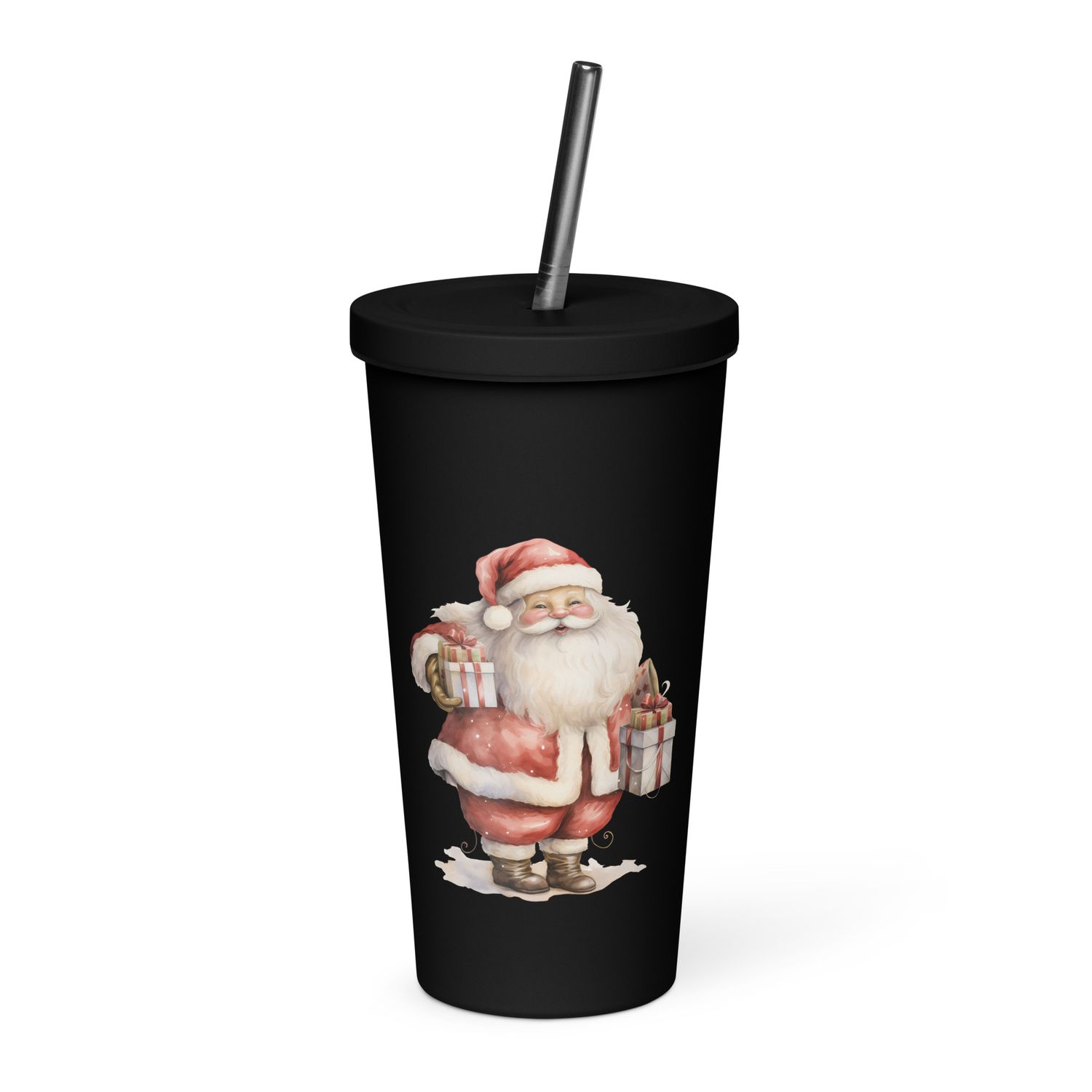 Santa Claus (#5) Insulated Tumbler with a Straw