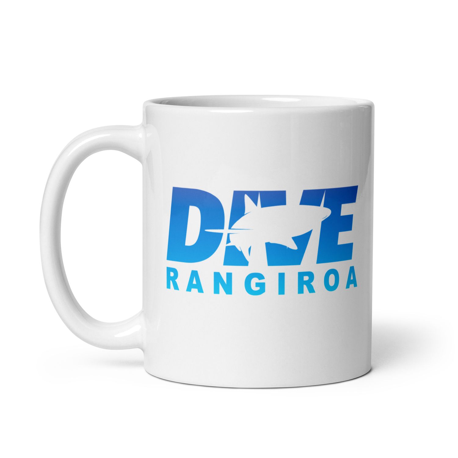 Dive Rangiroa, Scuba Diving with Sharks at Rangiroa White Coffee Mug