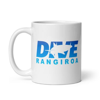 Dive Rangiroa, Scuba Diving with Sharks at Rangiroa White Coffee Mug