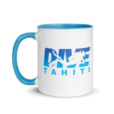 Dive Tahiti, Scuba Diving at Tahiti Mug with Color Interior