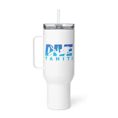 Dive Tahiti, Scuba Diving at Tahiti Travel Mug with a Handle