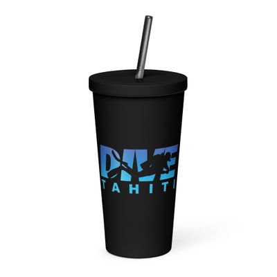 Dive Tahiti, Scuba Diving at Tahiti Insulated Tumbler with a Straw