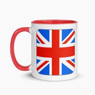 White Ceramic Mugs with Color Interior