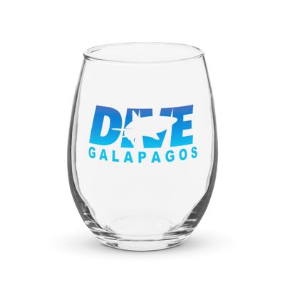 Dive Galapagos with Sharks, Scuba Diving at the Galapagos Islands Stemless Wine Glass