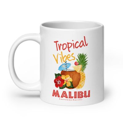 Malibu Tropical Vibes White Coffee Mug