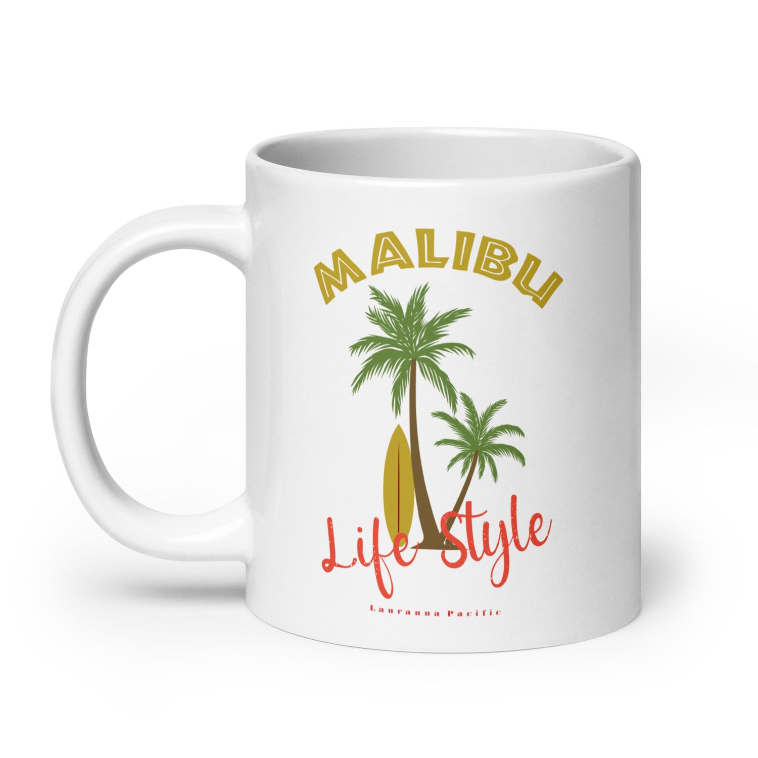 Malibu Tropical Life Style White Coffee Mug