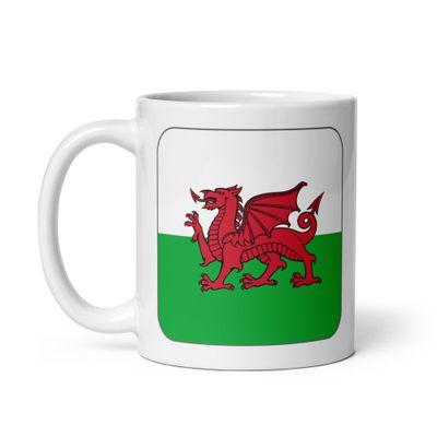 Wales Flag White Coffee Mug