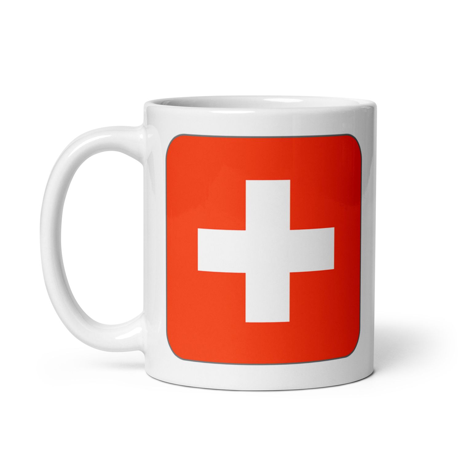 Switzerland Flag White Coffee Mug