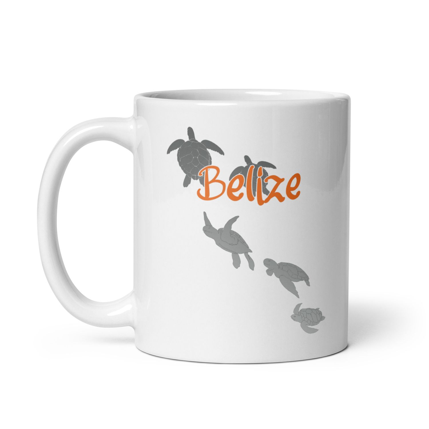 Belize Sea Turtle Scuba Diving White Coffee Mug