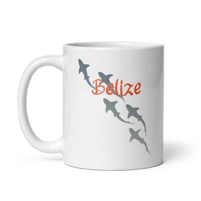 Belize Shark Scuba Diving White Coffee Mug