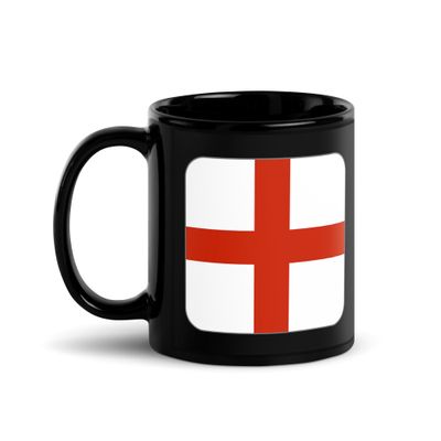 England Flag Black Coffee Mug