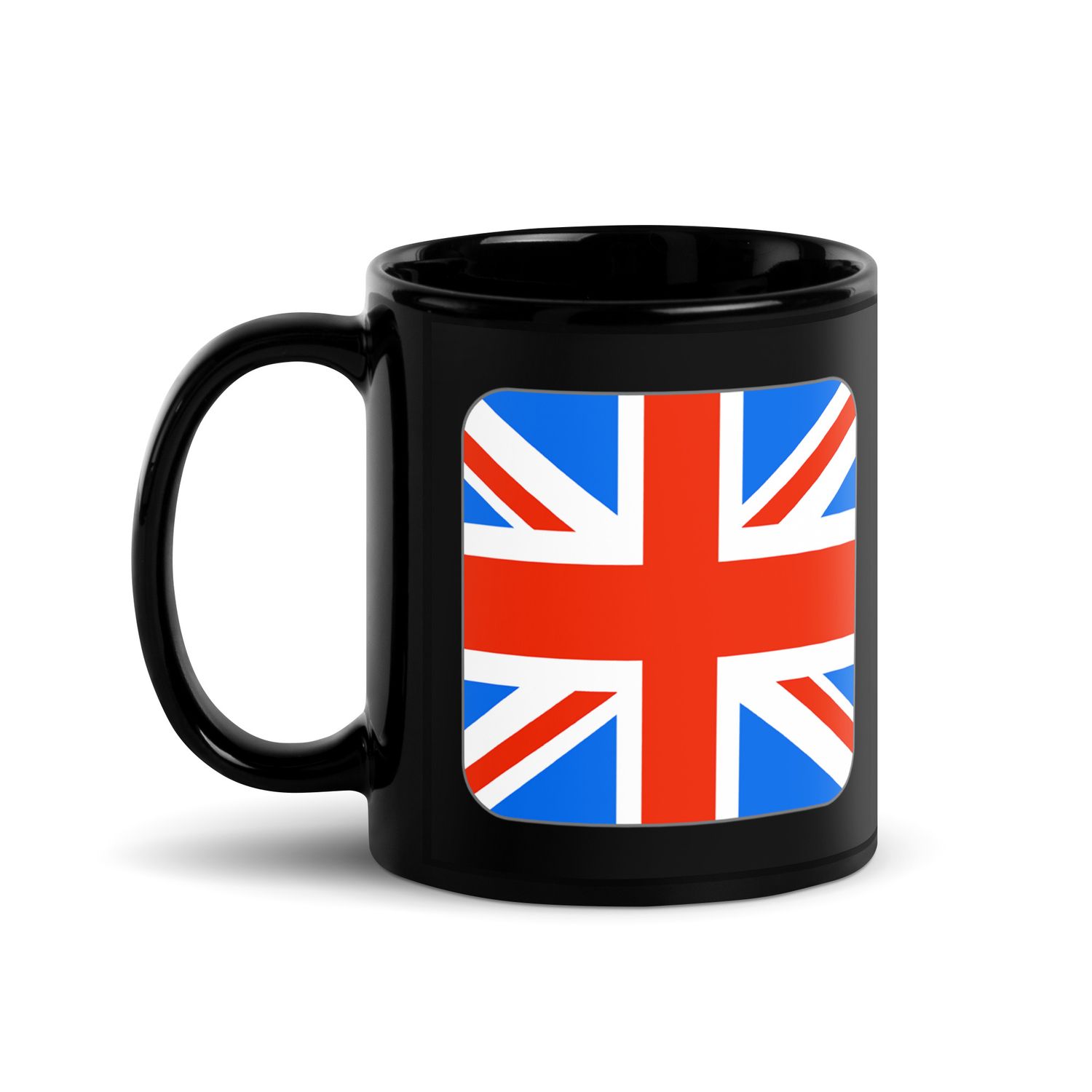 United Kingdom Flag Black Coffee Mug