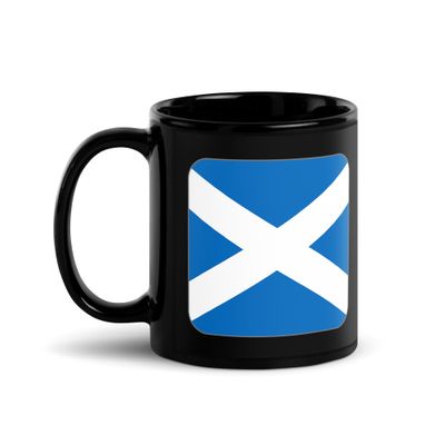 Scotland Flag Black Coffee Mug