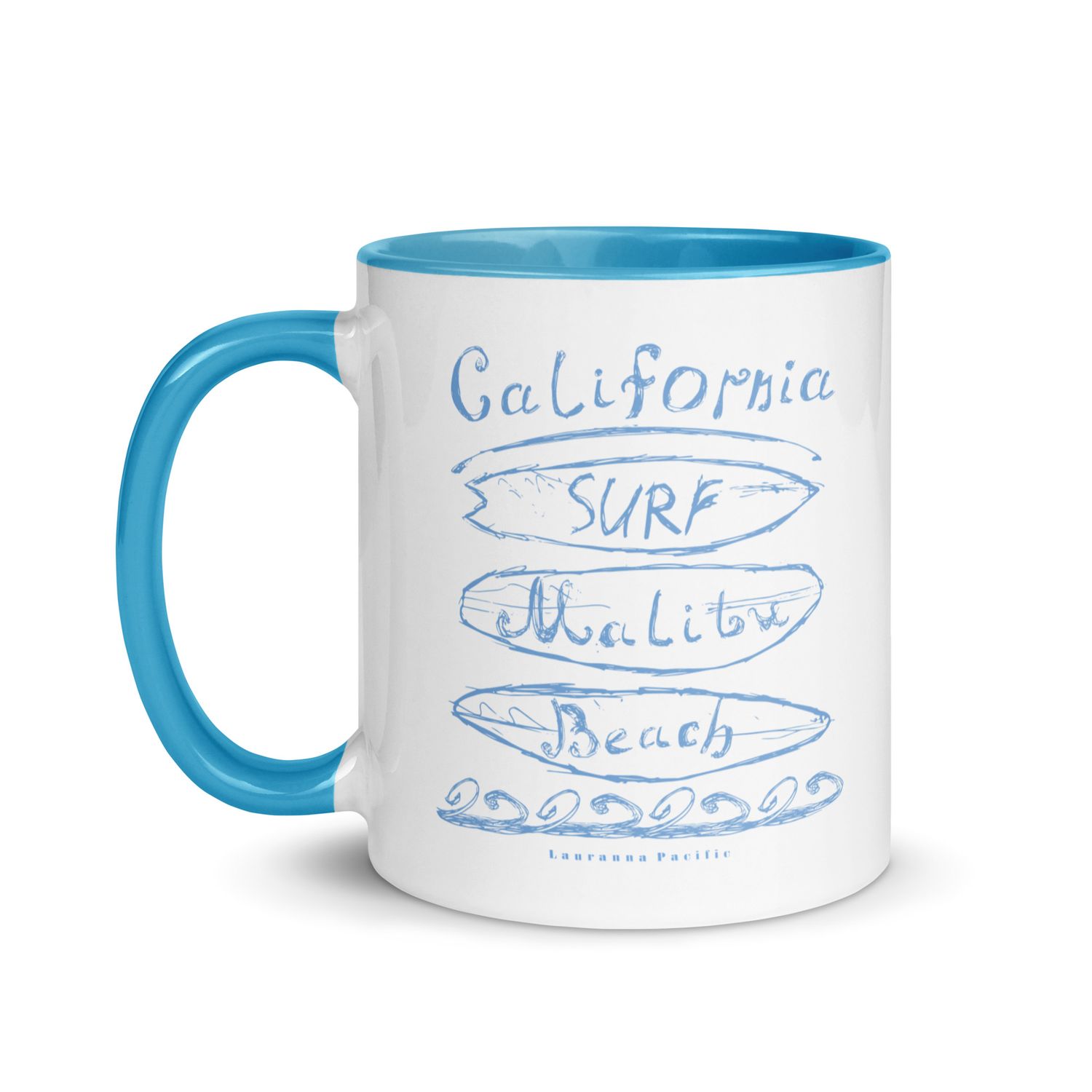 California Surf Malibu Coffee Mug with Color Interior