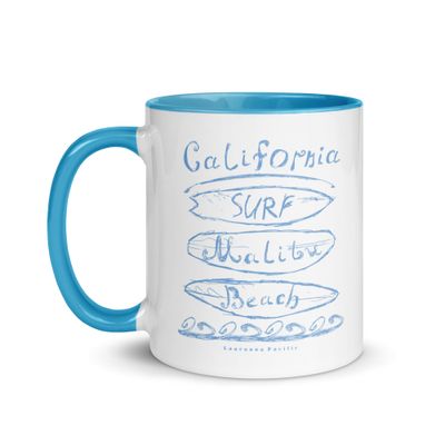 California Surf Malibu Coffee Mug with Color Interior
