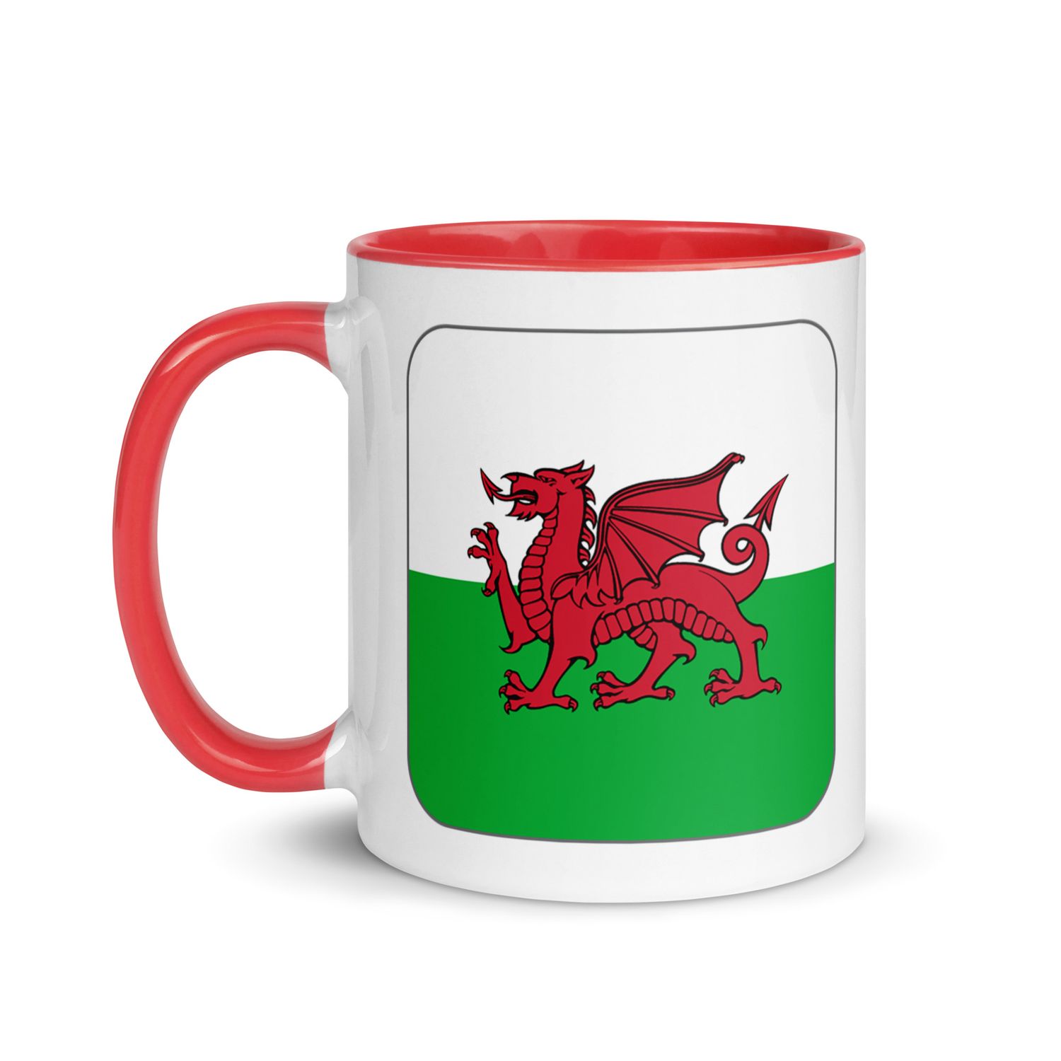 Wales Flag Ceramic Coffee Mug with Color Interior
