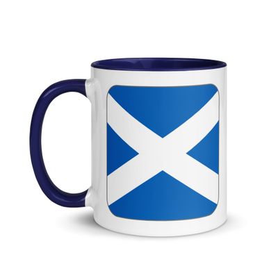Scotland Flag Ceramic Coffee Mug with Color Interior