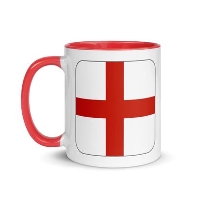 England Flag Ceramic Coffee Mug with Color Interior