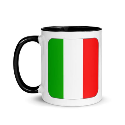 Italy Flag Ceramic Coffee Mug with Color Interior
