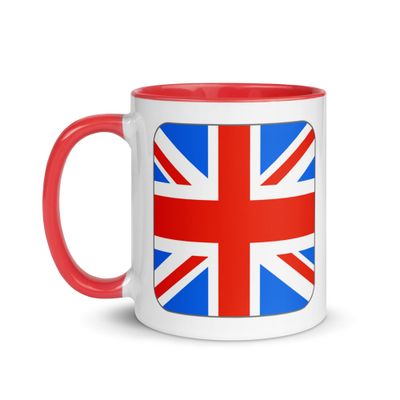 United Kingdom Flag Ceramic Coffee Mug with Color Interior