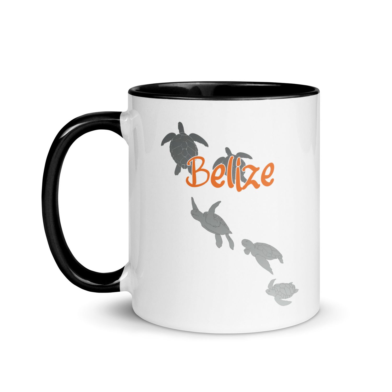 Belize Sea Turtle Scuba Diving Coffee Mug with Color Interior