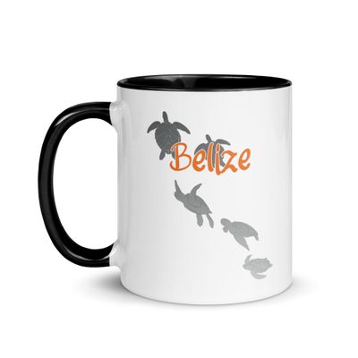 Belize Sea Turtle Scuba Diving Coffee Mug with Color Interior