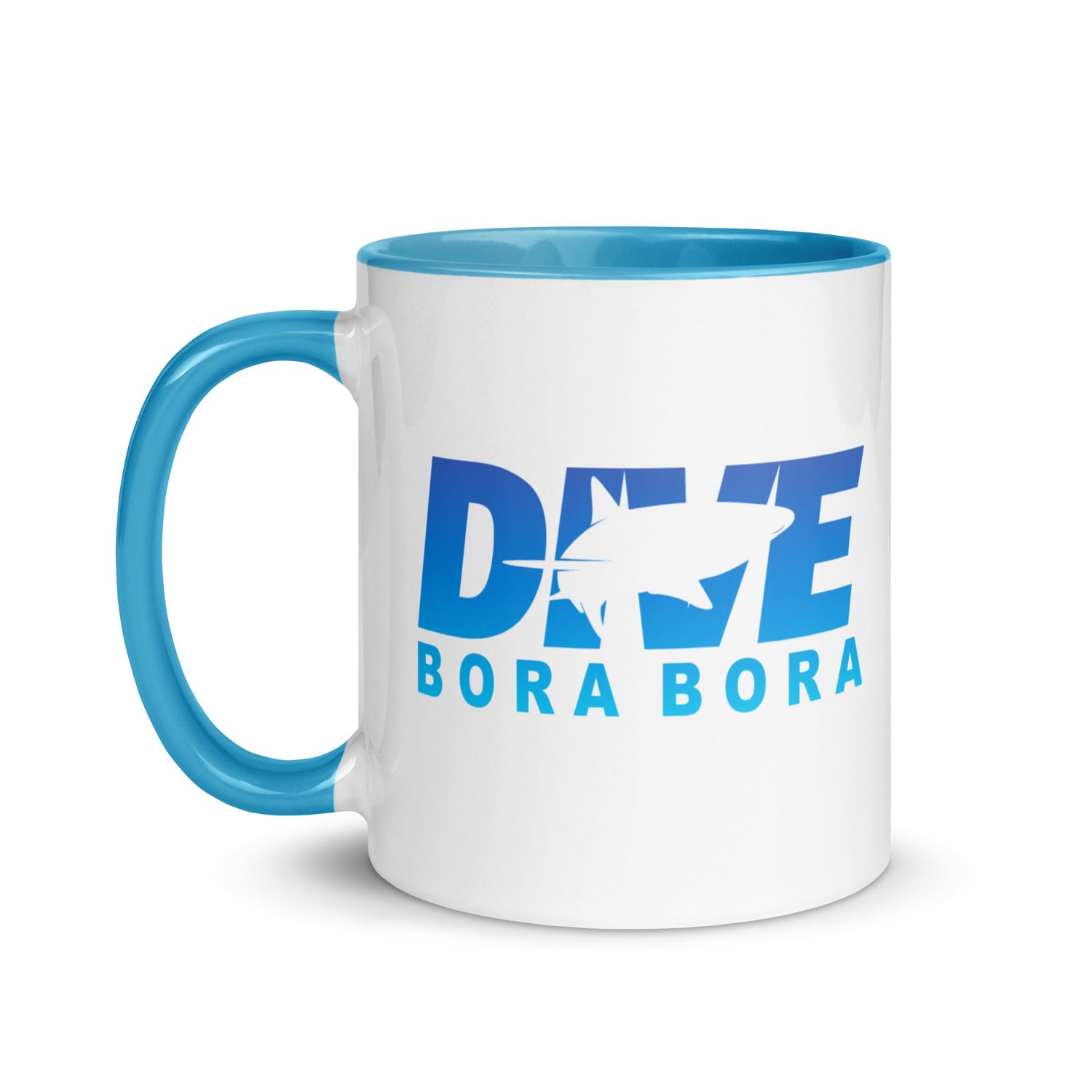 Dive Bora Bora with Shark Coffee Mug with Color Interior