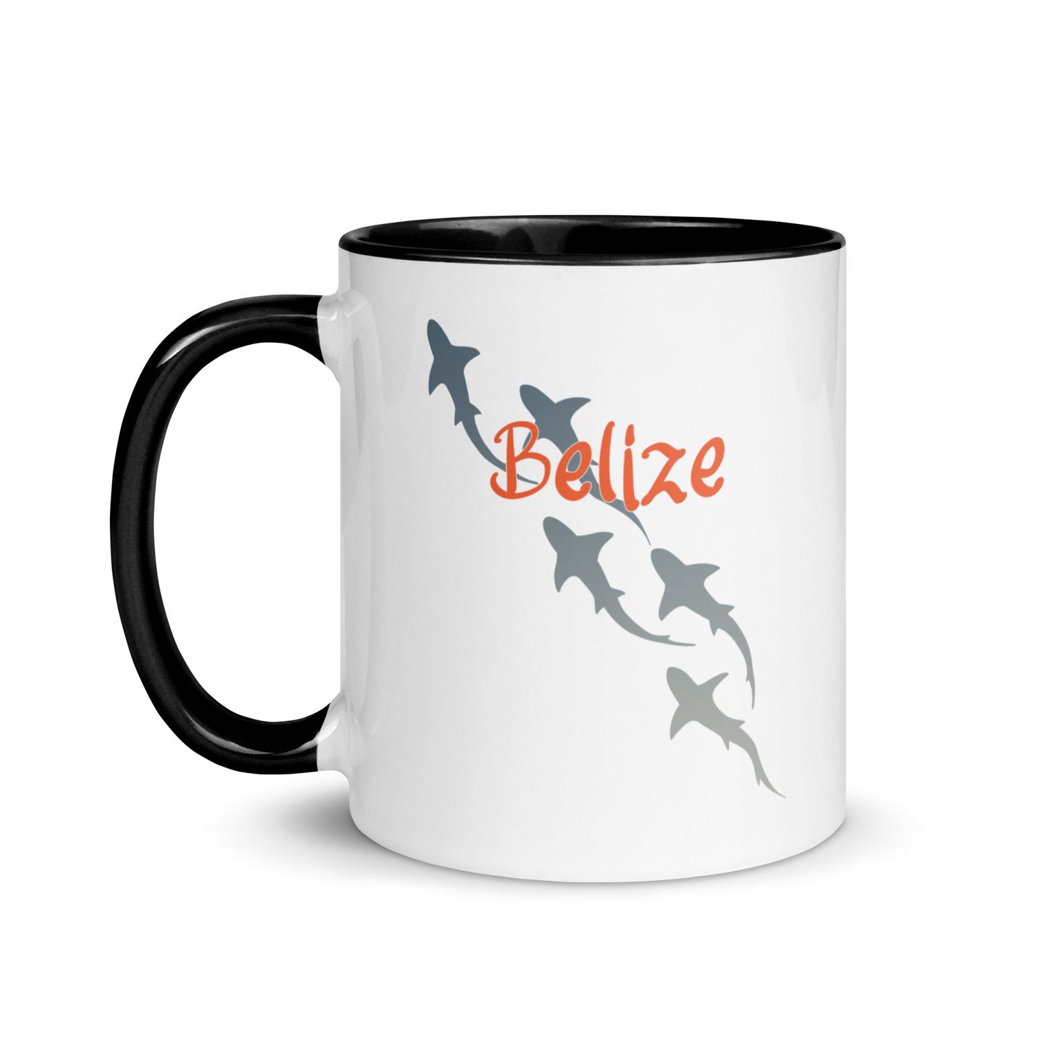 Belize Shark Scuba Diving Coffee Mug with Color Interior
