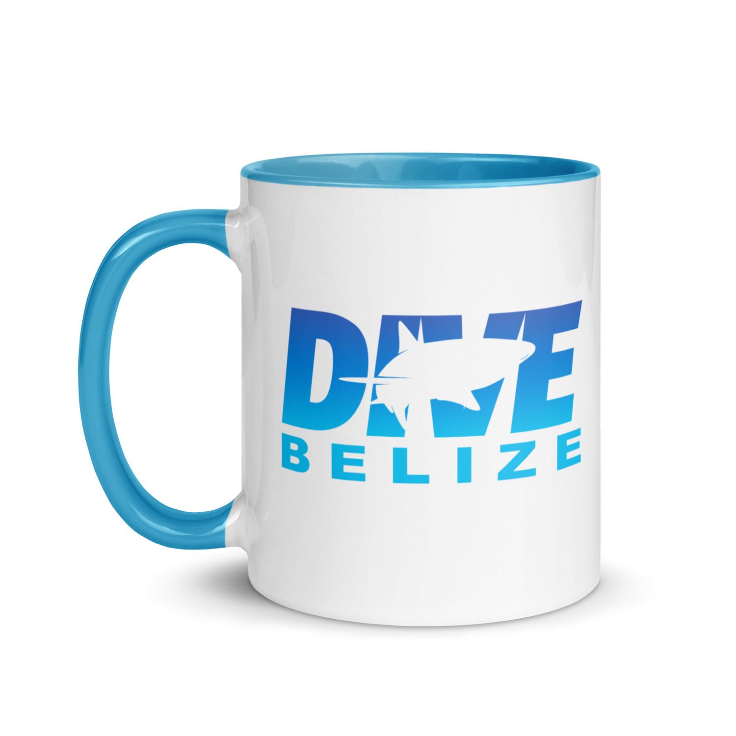 Dive Belize with Shark Coffee Mug with Color Interior