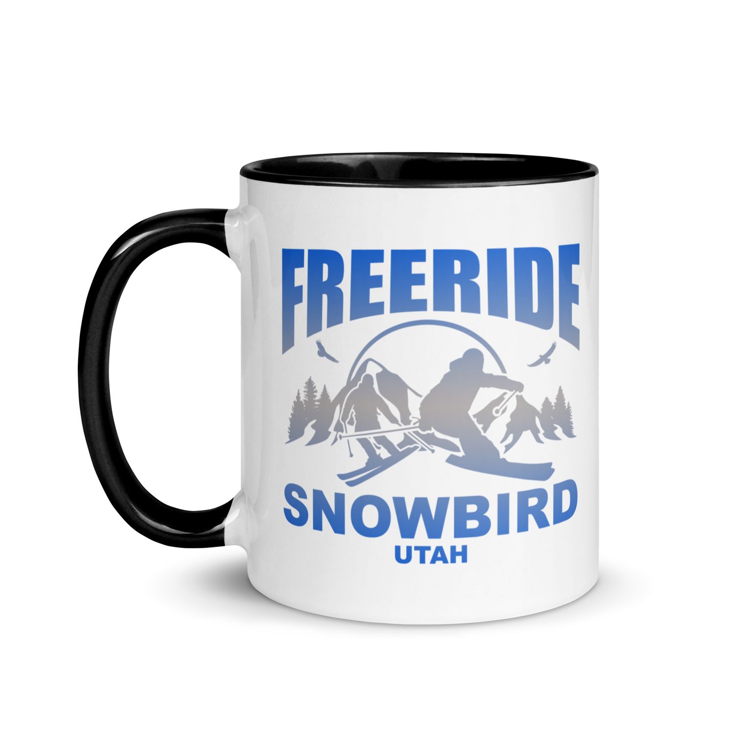 Freeride Skiing Snowbird Utah Coffee Mug with Color Interior