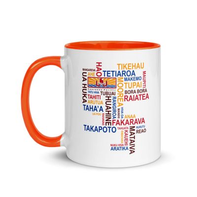 Islands of French Polynesia Coffee Mug with Color Interior
