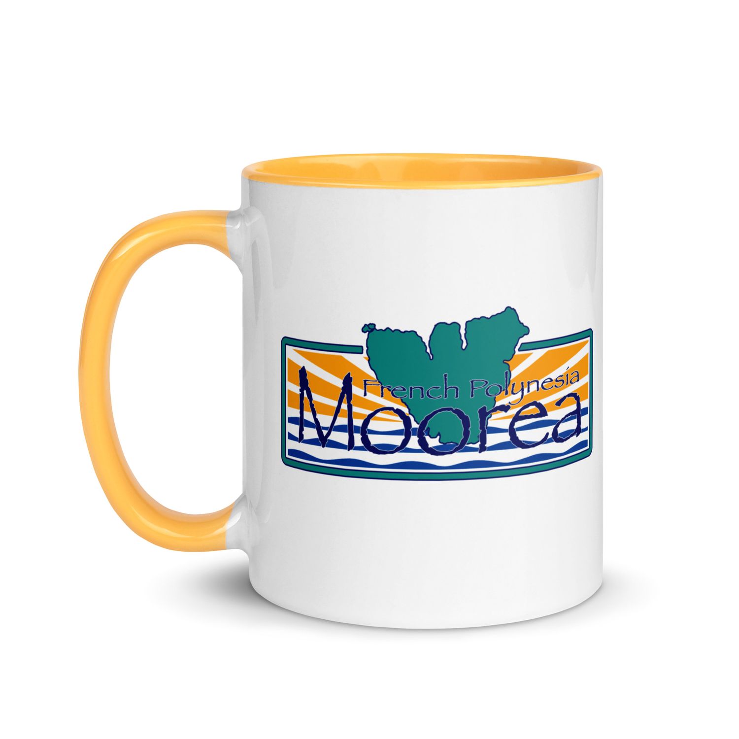 Moorea Island Coffee Mug with Color Interior