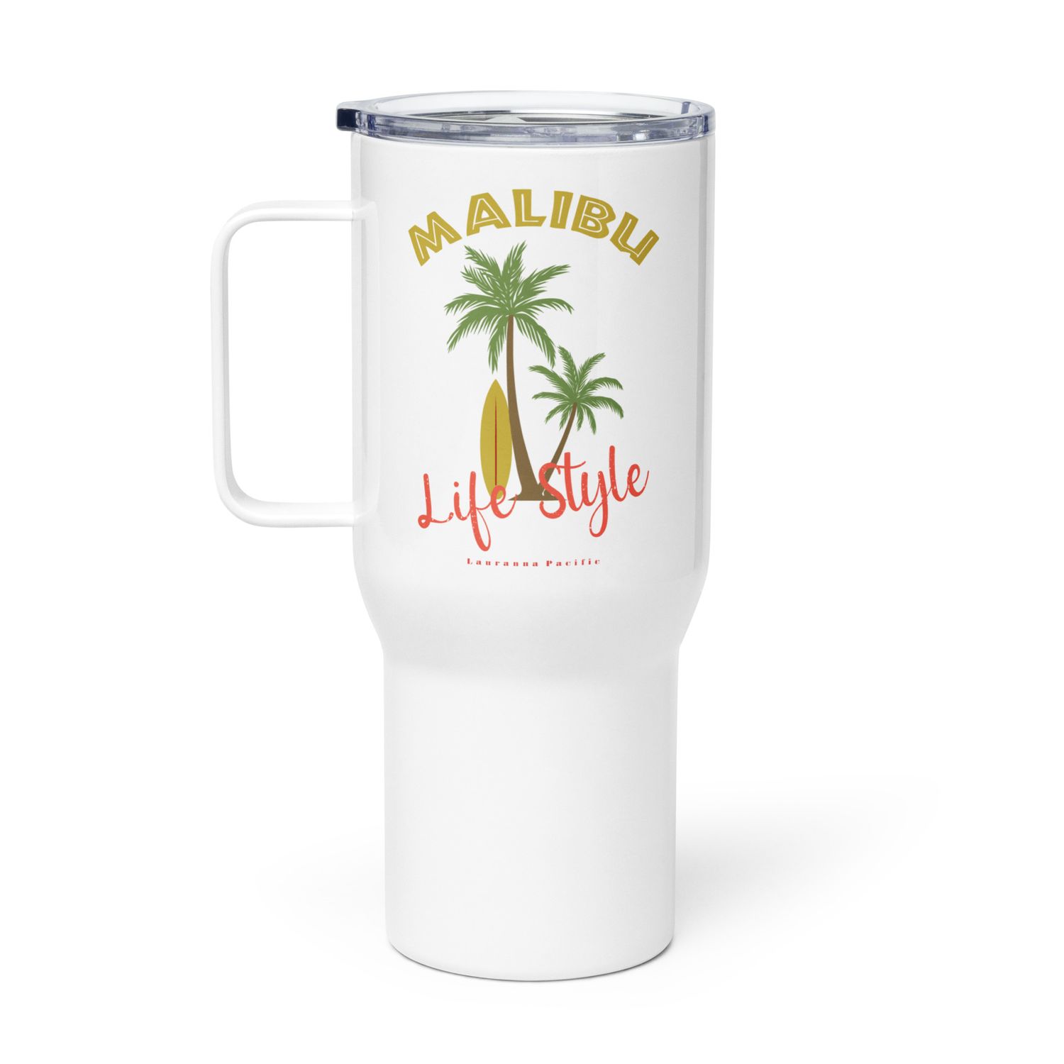 Malibu Tropical Life Style Travel Mug with a Handle