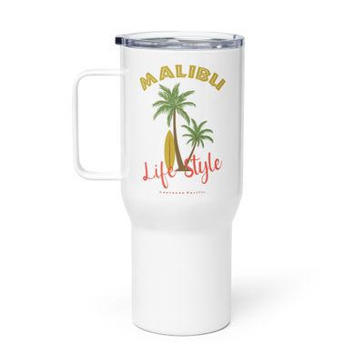 Malibu Tropical Life Style Travel Mug with a Handle