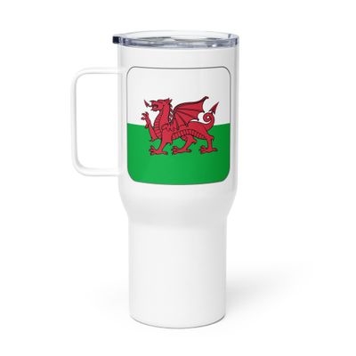 Wales Flag Travel Mug with a Handle