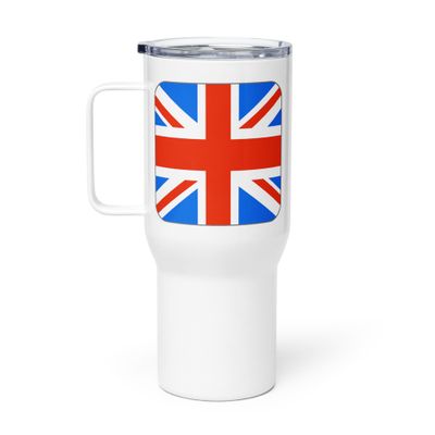 United Kingdom Flag Travel Mug with a Handle