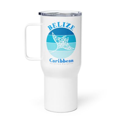 Manta Ray Belize Blue Design Travel Mug with a Handle