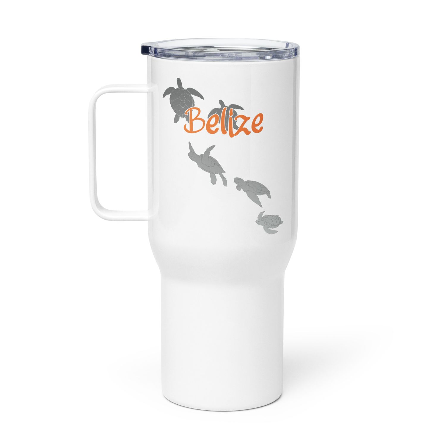 Belize Sea Turtle Scuba Diving Travel Mug with a Handle