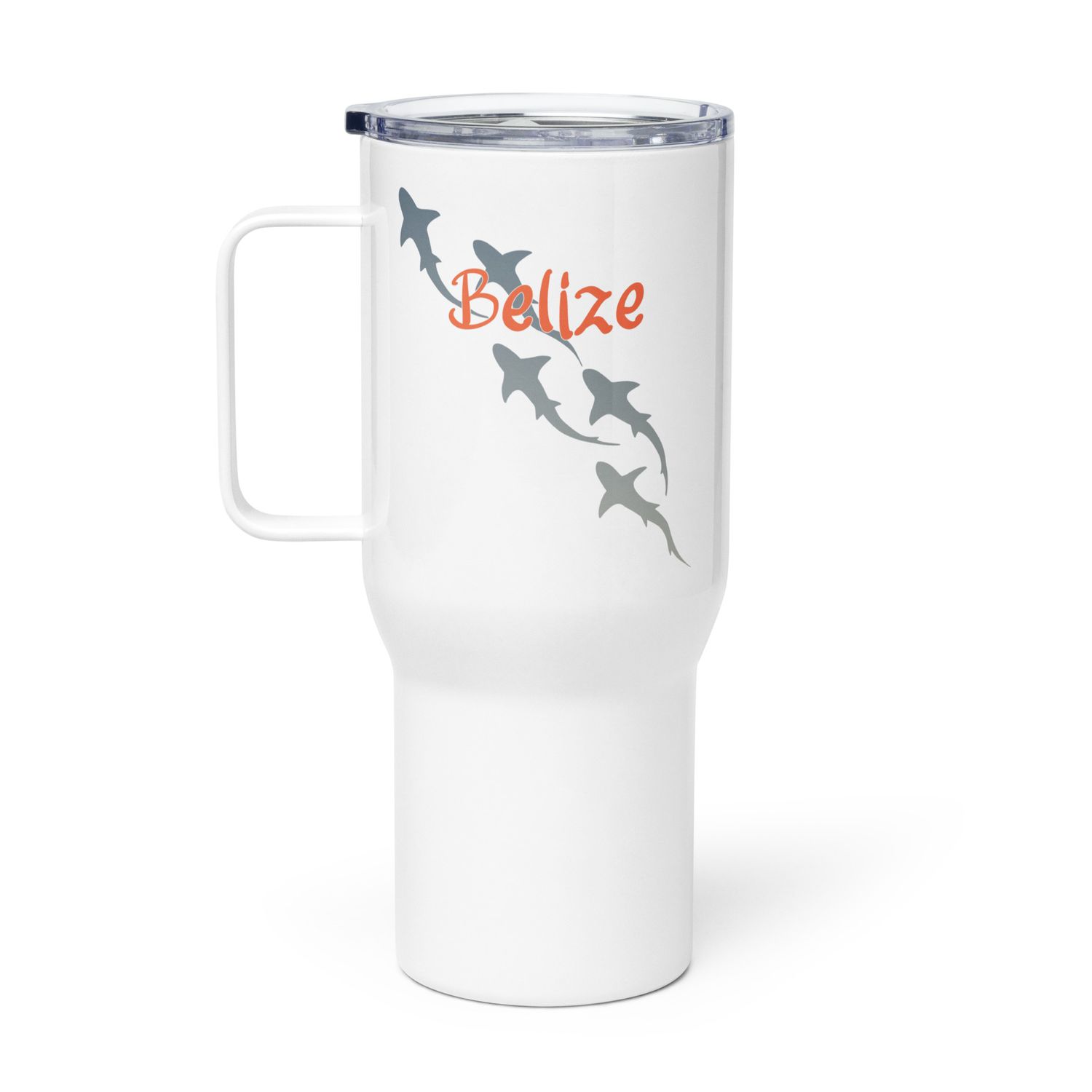 Belize Shark Scuba Diving Travel Mug with a Handle
