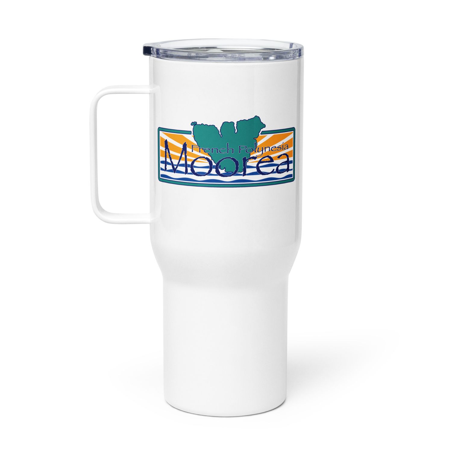 Moorea Island Travel Mug with a Handle