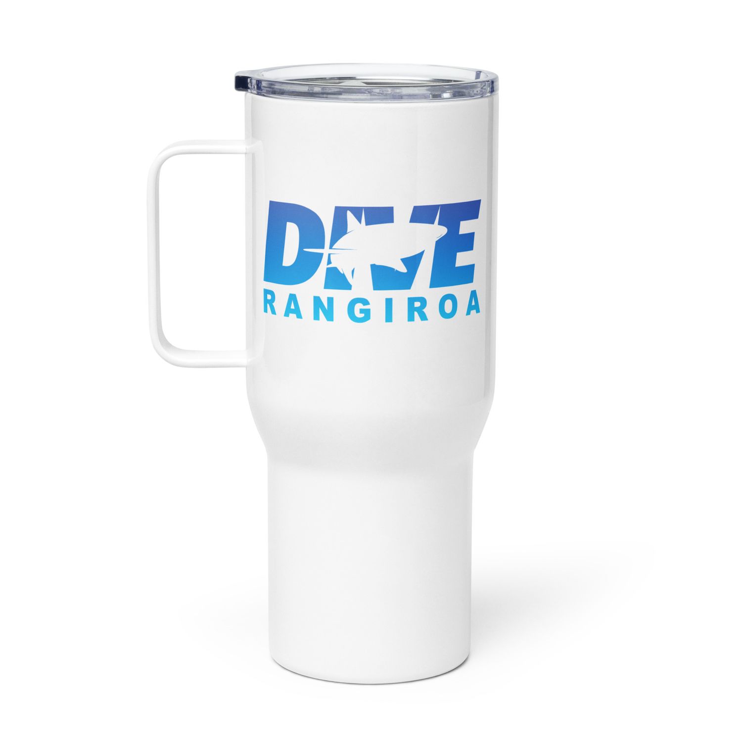 Dive Rangiroa, Scuba Diving with Sharks at Rangiroa Travel Mug with a Handle