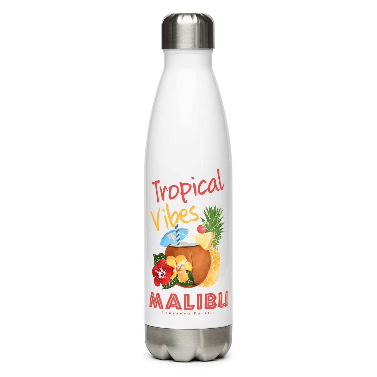 Malibu Tropical Vibes Stainless Steel Water Bottle