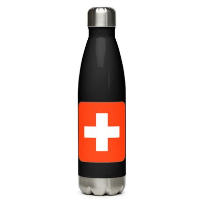 Switzerland Flag Stainless Steel Water Bottle