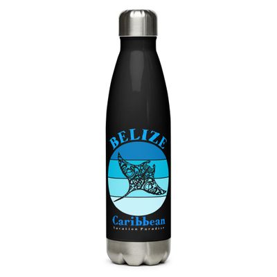 Manta Ray Belize Blue Design Stainless Steel Water Bottle