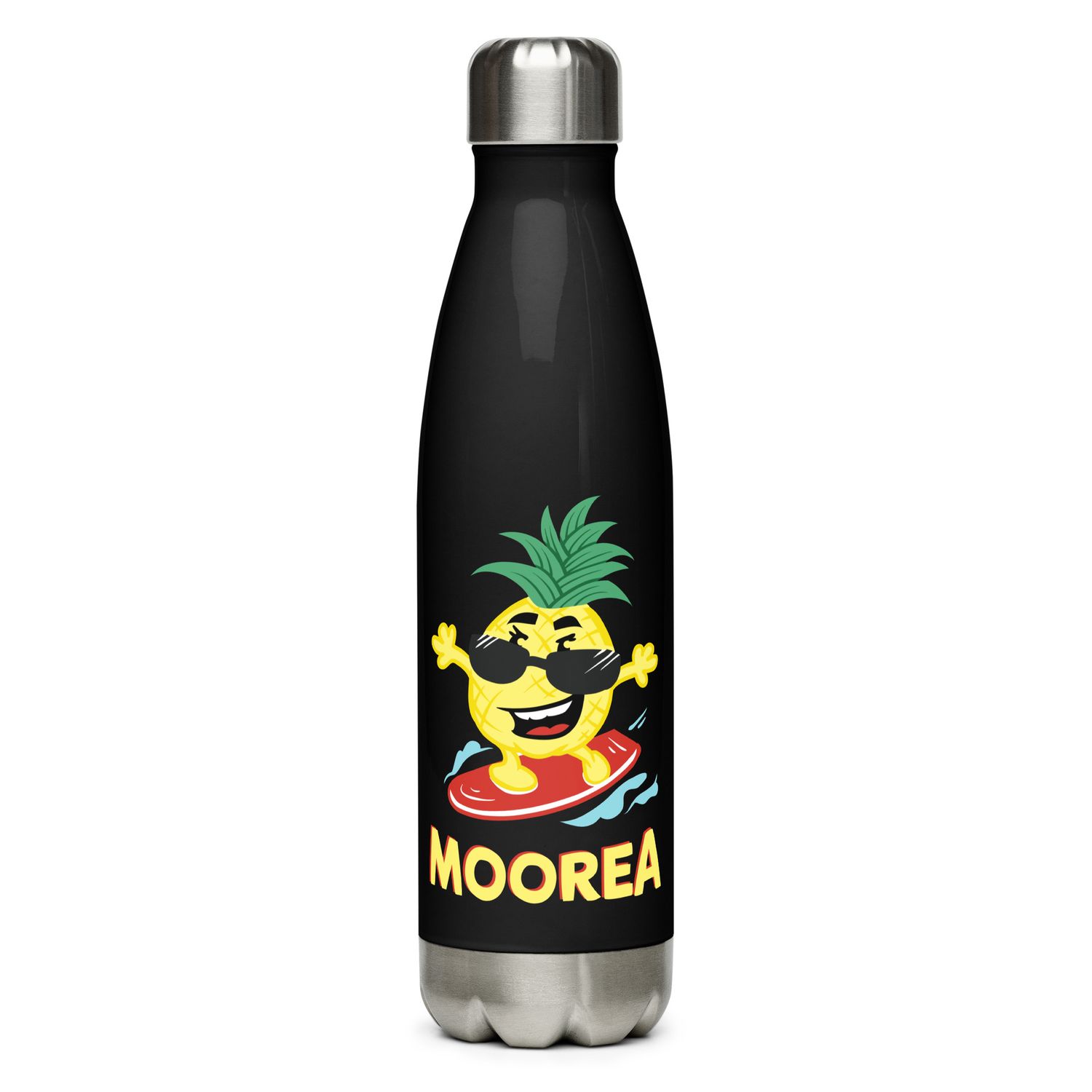 Moorea Pineapple Surfer Stainless Steel Water Bottle