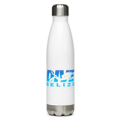 Dive Belize with Scuba Diver Stainless Steel Water Bottle