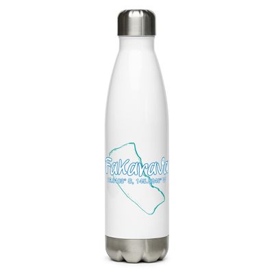 Fakarava Atoll Coordinates Stainless Steel Water Bottle