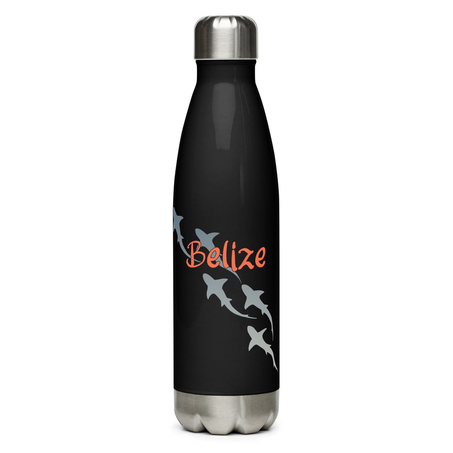 Belize Shark Scuba Diving Stainless Steel Water Bottle